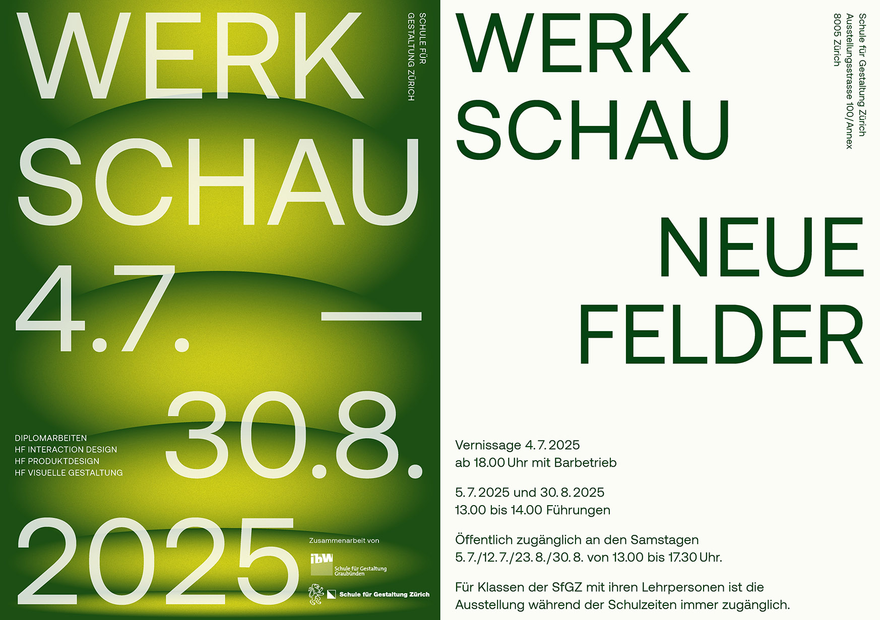 Flyer Vorder- und Rückseite nebeneinander